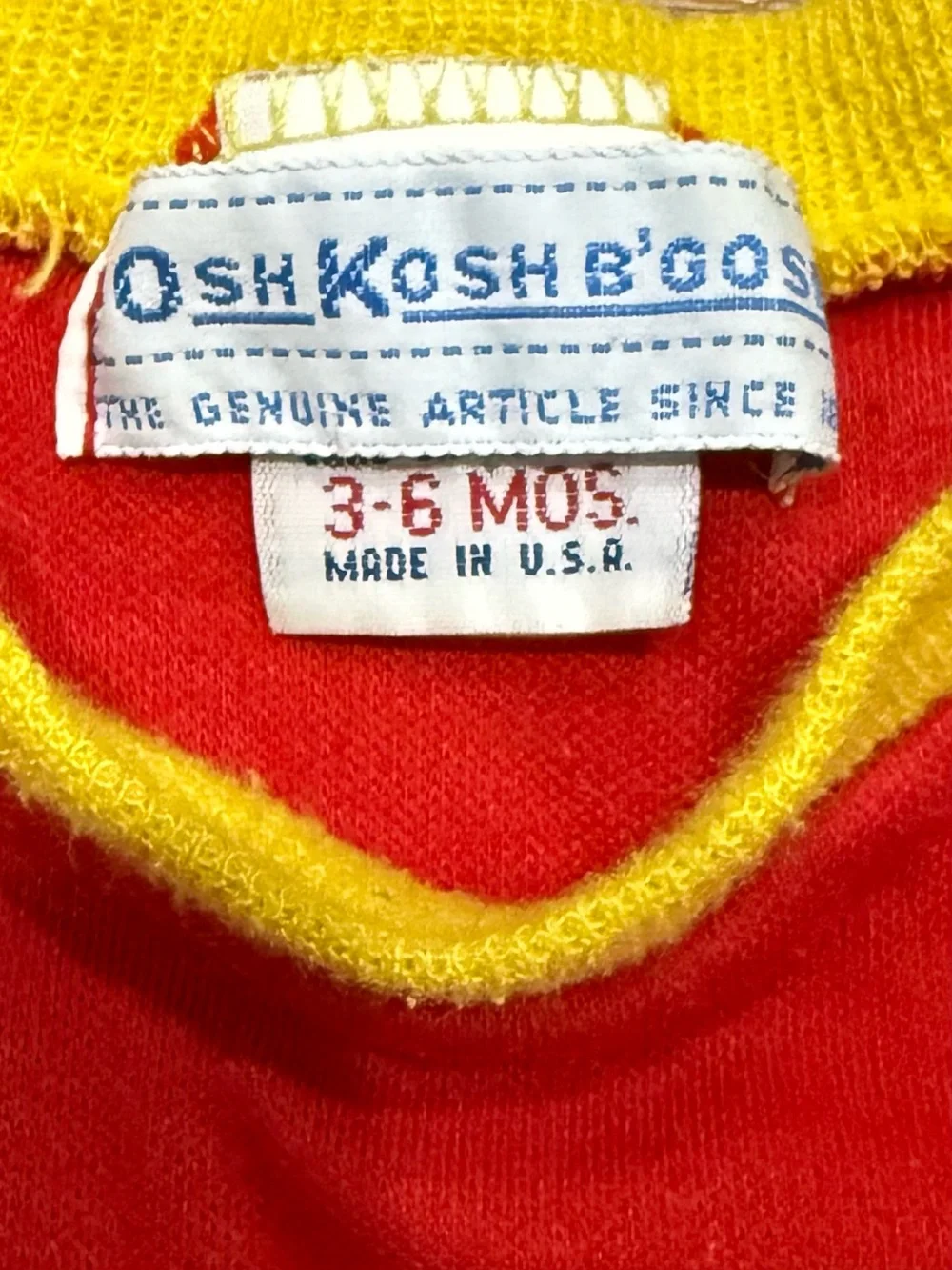 Vintage 90s Baby Boys Footed Overall & Shirt Set Size 3-6 Months OshKosh B’Gosh